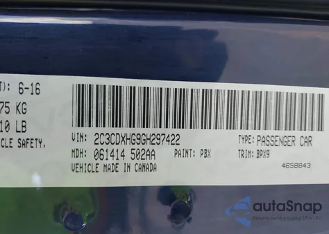 2016 Dodge Charger Sxt z USA, uszkodzony, nr VIN 2C3CDXHG9GH297422